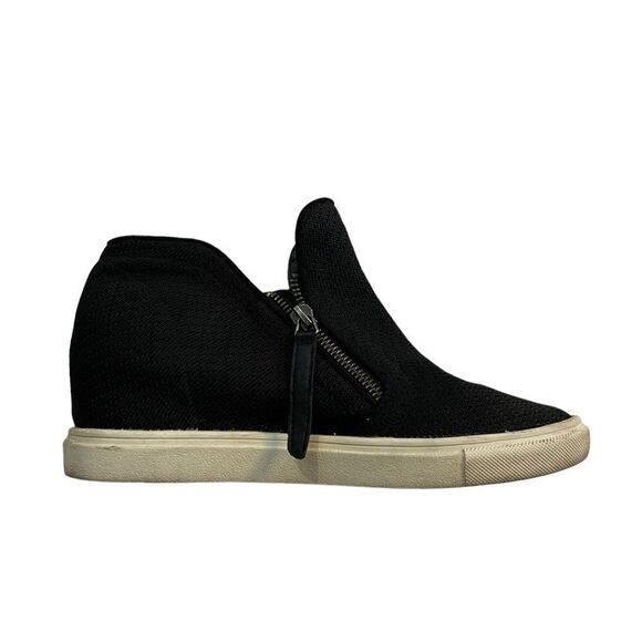 MADDEN GIRL Preston Wedgie Sneaker Black Size 7.5 - Picture 2 of 8